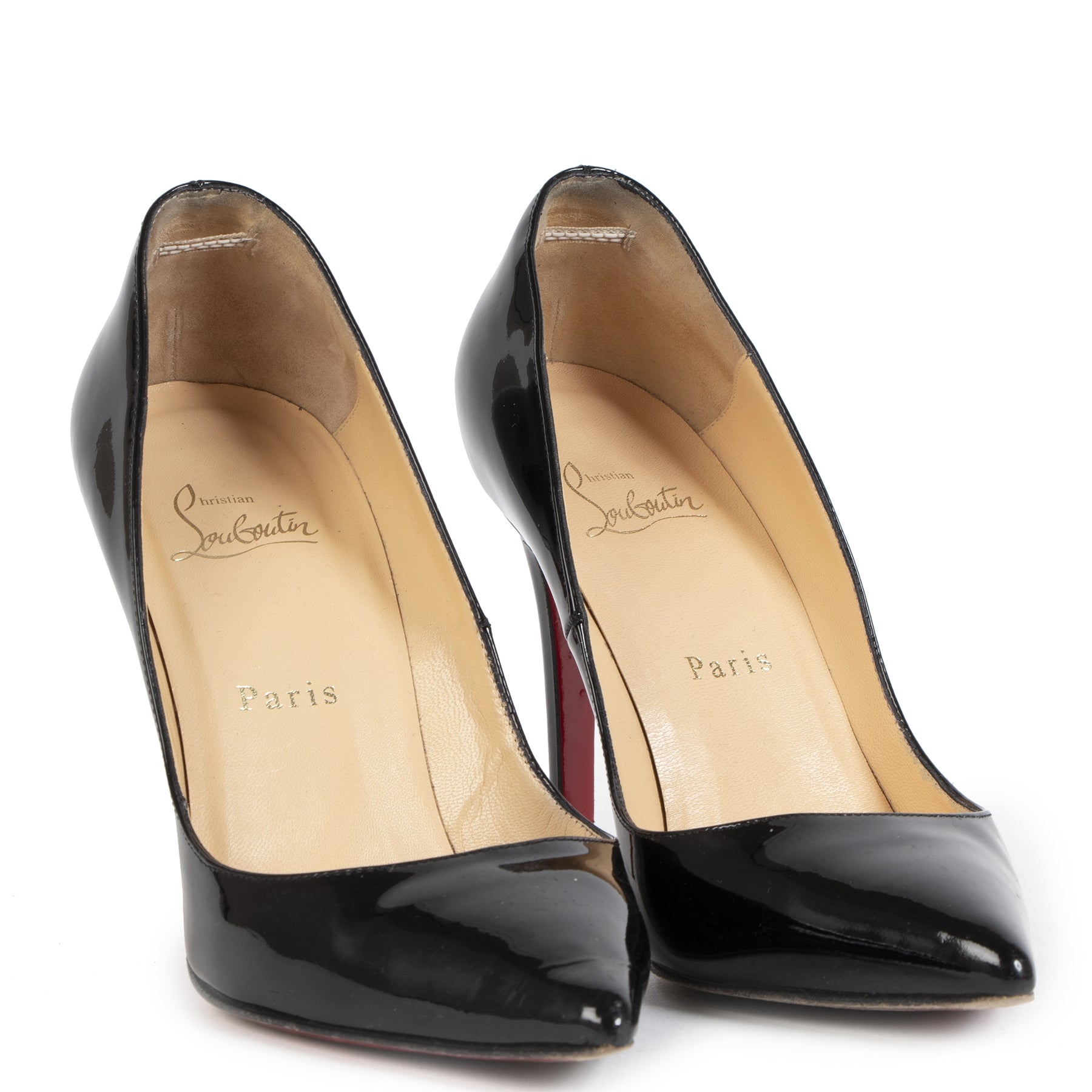 Authentic second-hand vintage Louboutin Pigalle Patent Leather Pumps - Size 37,5 buy online webshop LabelLOV