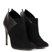 Sergio Rossi Black Suede Ankle Boots - Size 37 1/2