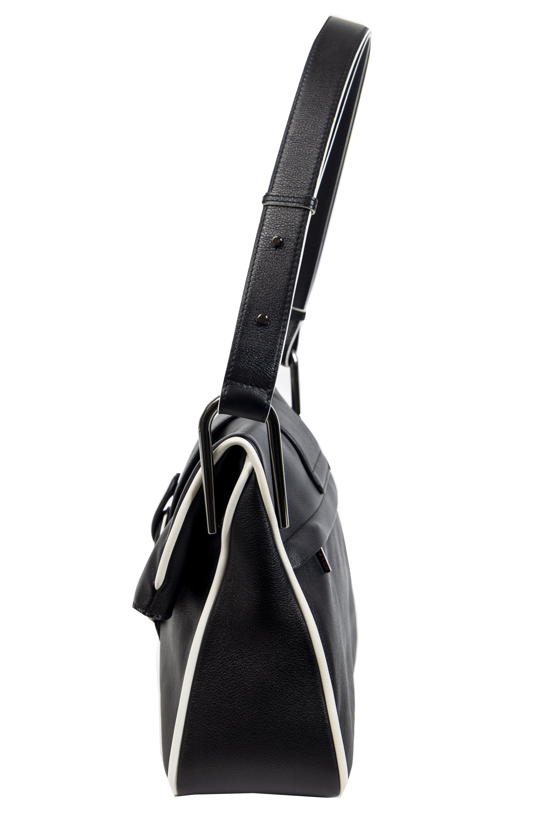 Delvaux Givry Black White Shoulder Bag online 2ndhand