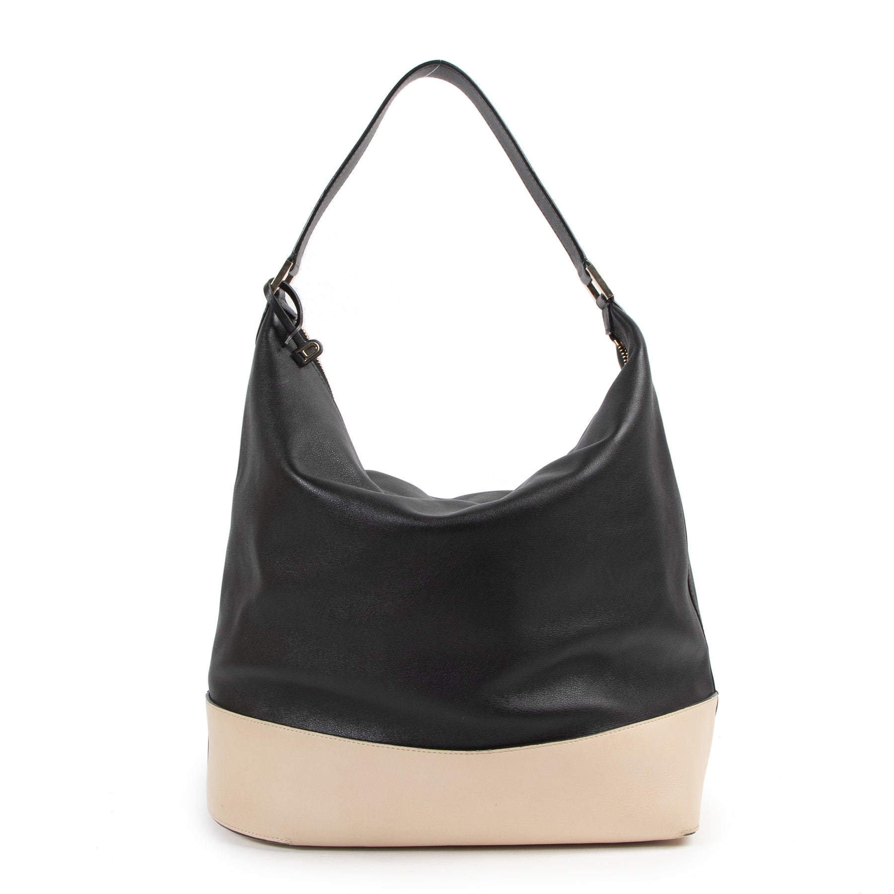 Delvaux Every D Hobo Allure Bicolore Noir-Nude