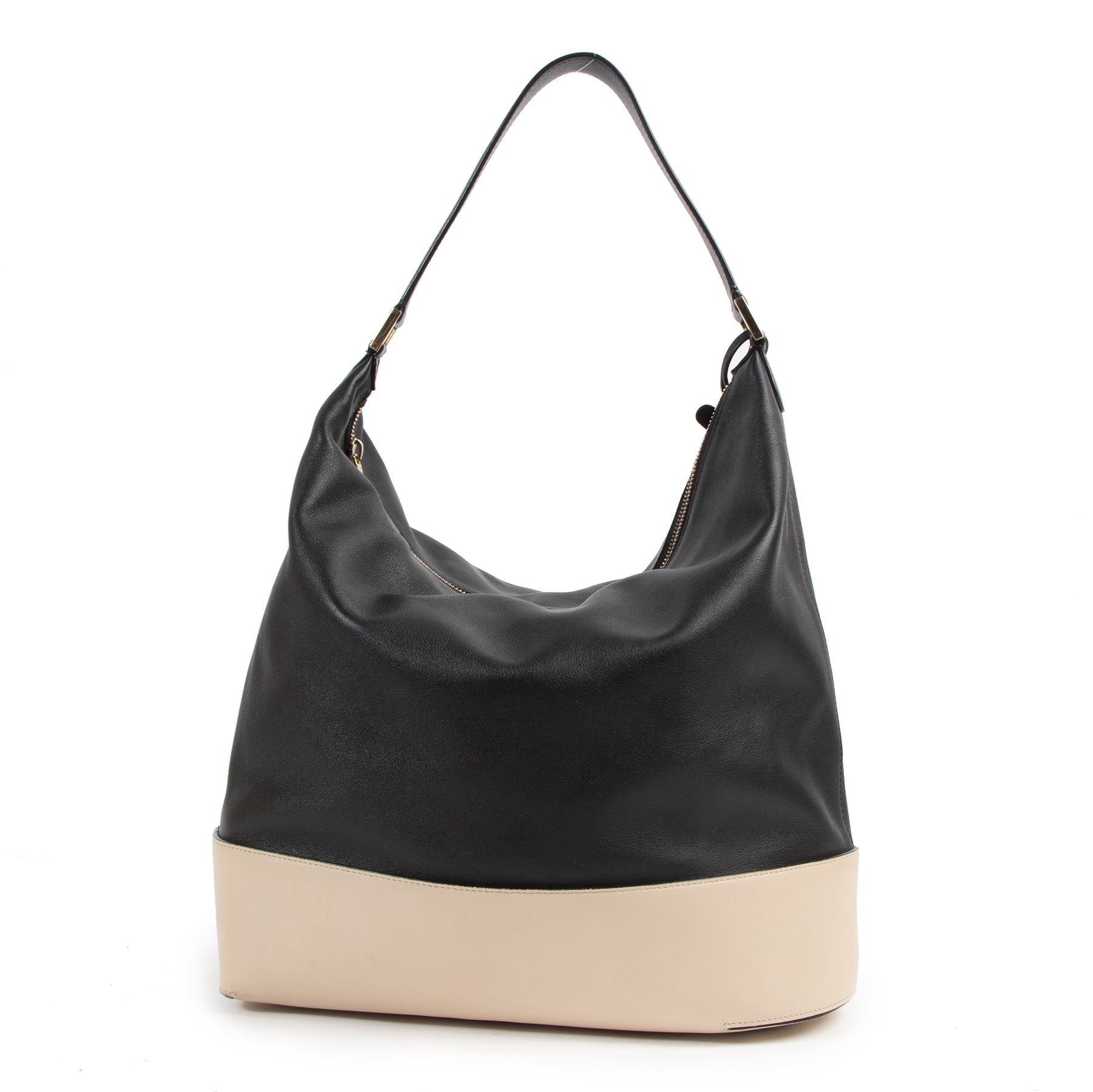 Delvaux Every D Hobo Allure Bicolore Noir-Nude