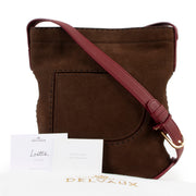 Delvaux Tabacco Brown Pin Daily Santiag Nubuck Shoulder Bag te koop aan de beste prijs bij Labellov tweedehands luxe in Antwerpen.