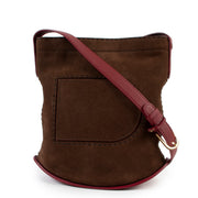 Delvaux Tabacco Brown Pin Daily Santiag Nubuck Shoulder Bag for the best price at Labellov secondhand luxury in Antwerp
