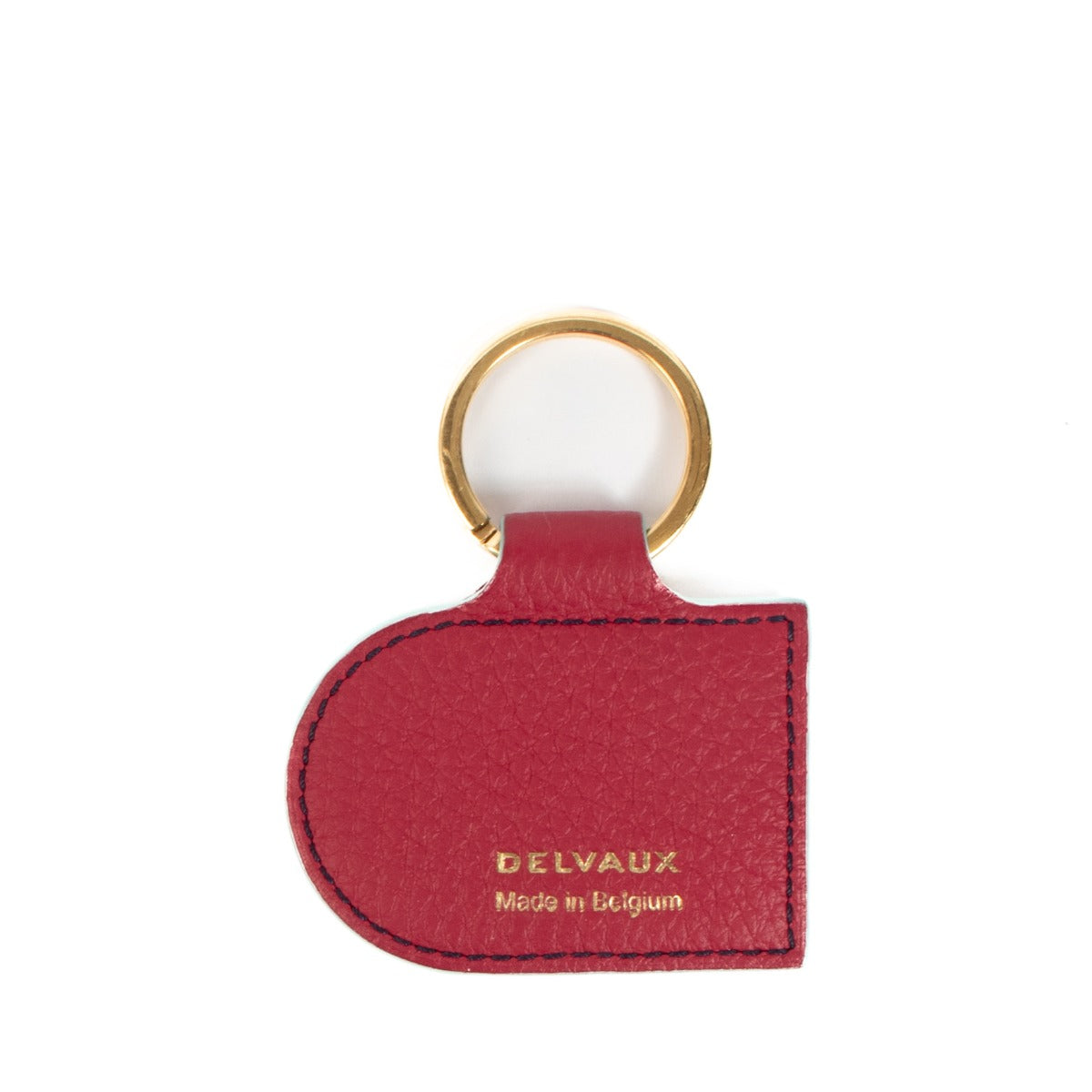 Delvaux Pin D Key-Ring Framboise Taurillon Soft Bag Charm
