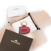 Delvaux Pin D Key-Ring Framboise Taurillon Soft Bag Charm