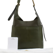 Shop safe online at Labellov in Antwerp, Brussels and Knokke this 100% authentic second hand Delvaux Kaki Calf Souple So Cool MM Shoulder Bag