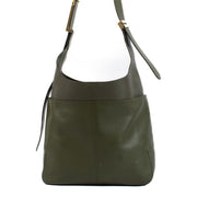 Shop safe online at Labellov in Antwerp, Brussels and Knokke this 100% authentic second hand Delvaux Kaki Calf Souple So Cool MM Shoulder Bag