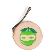 Delvaux Nude Calfskin Visite Masquée Round Apple Coin Purse