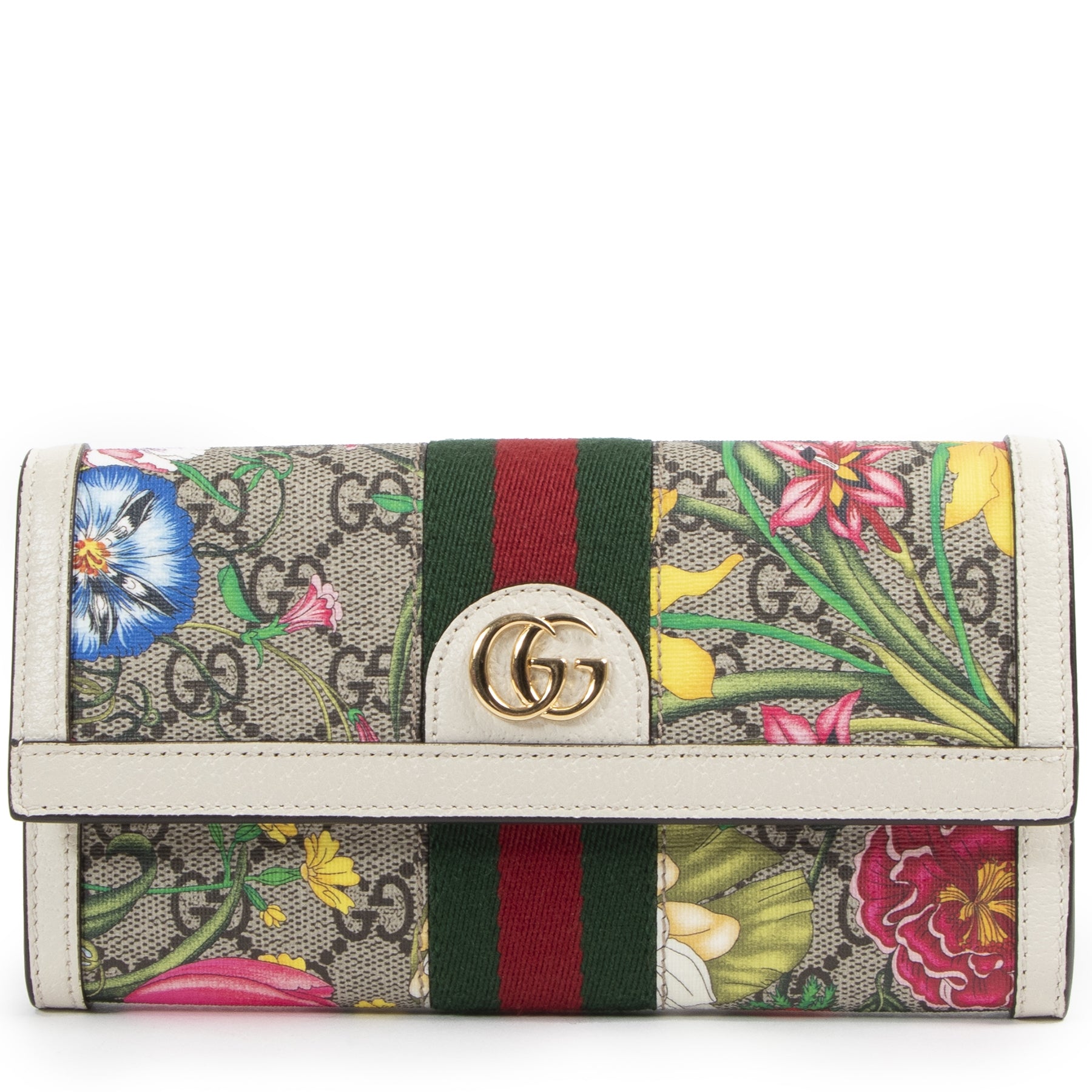 Gucci Ophidia GG Flora continental wallet