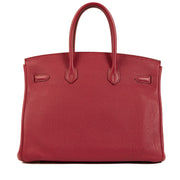 Shop Authentic second hand pre-owned Hermès Birkin 35 Framboise Pink in Labellov Antwerp, Labellov Knokke and Labellov Brussels