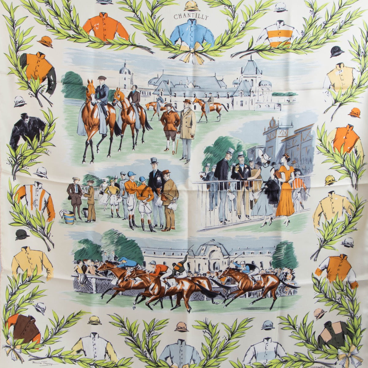 Shop 100% authentic second-hand Hermès Chantilly Silk Scarf on Labellov.com