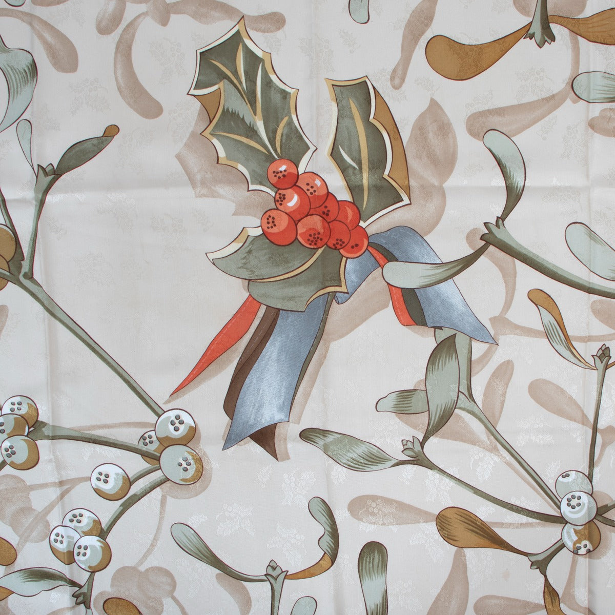 Hermès Brown Neige D'Antan Detail Silk Carré Scarf