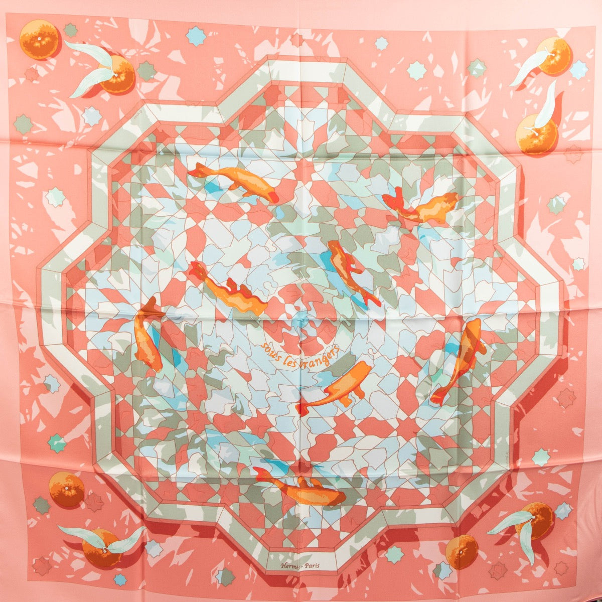 Shop 100% authentic second-hand Hermès Sous Les Oranges Scarf on Labellov.com