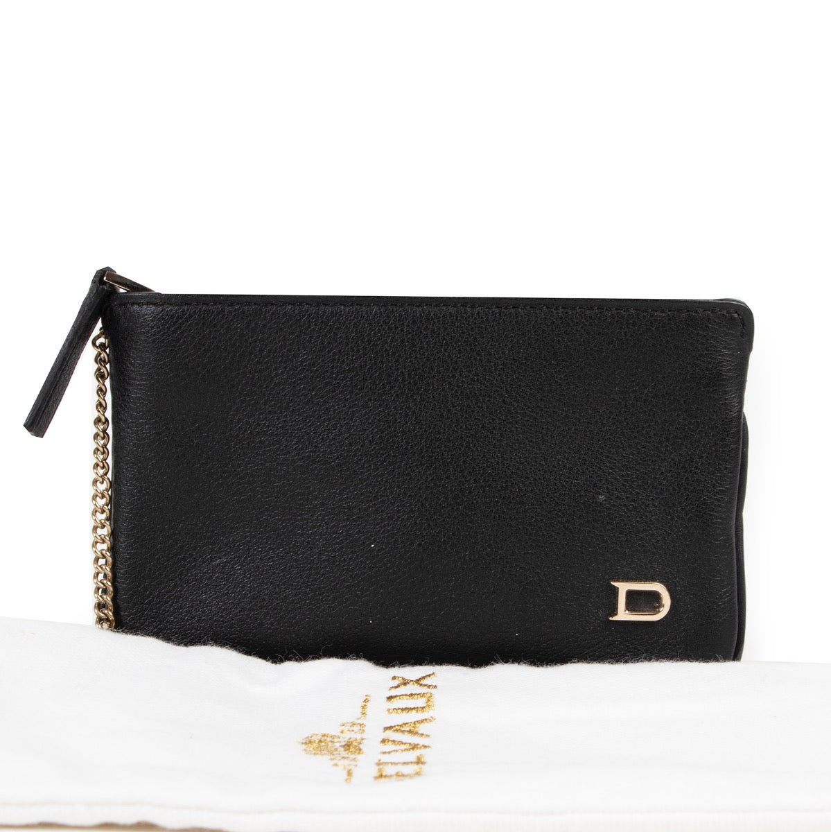 Shop safe online authentic second hand Delvaux Black Keychain Wallet in very good condition and at the right price at Labellov in Antwerp Belgium.