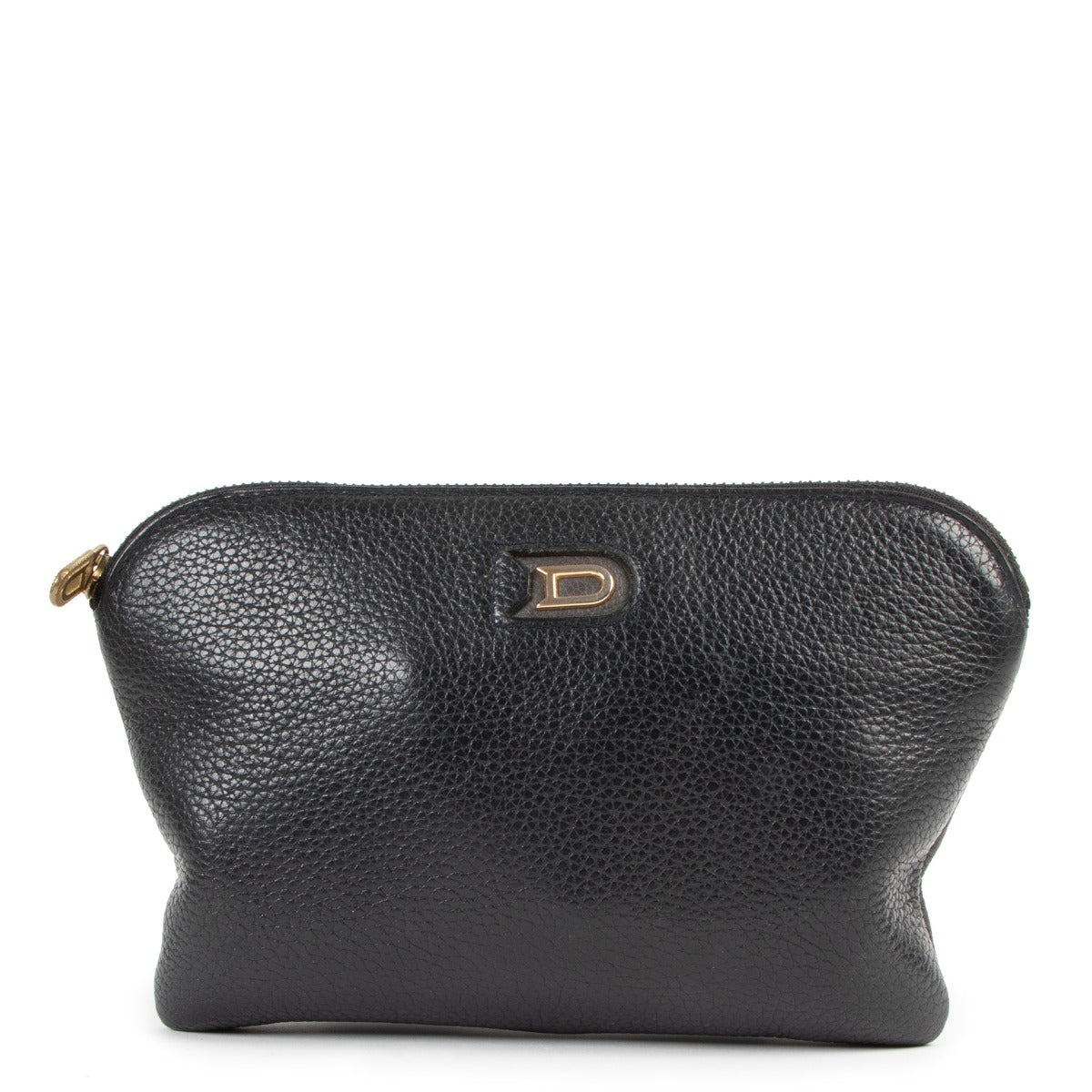 Buy online an authentic second hand Delvaux Black Leather Pochette in good condition at labellov in Antwerp.