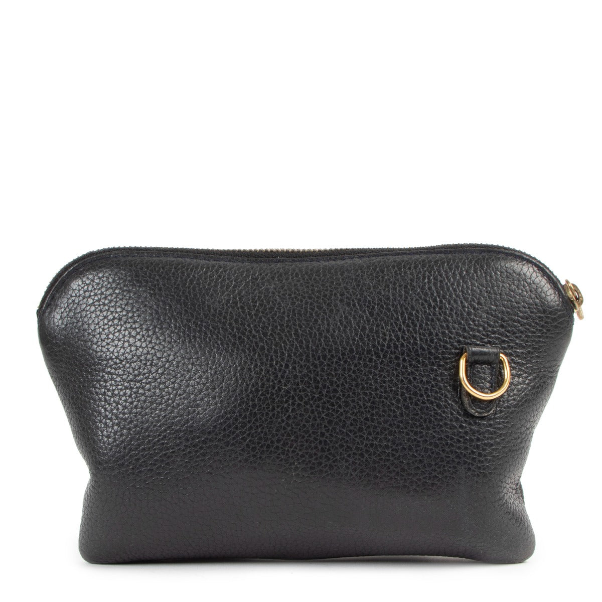 Buy online an authentic second hand Delvaux Black Leather Pochette in good condition at labellov in Antwerp.