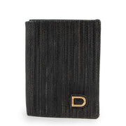 Delvaux Black Toile De Cuir Flap Wallet