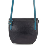 Delvaux Blue Listrac PM Toile De Cuir Crossbody Bag