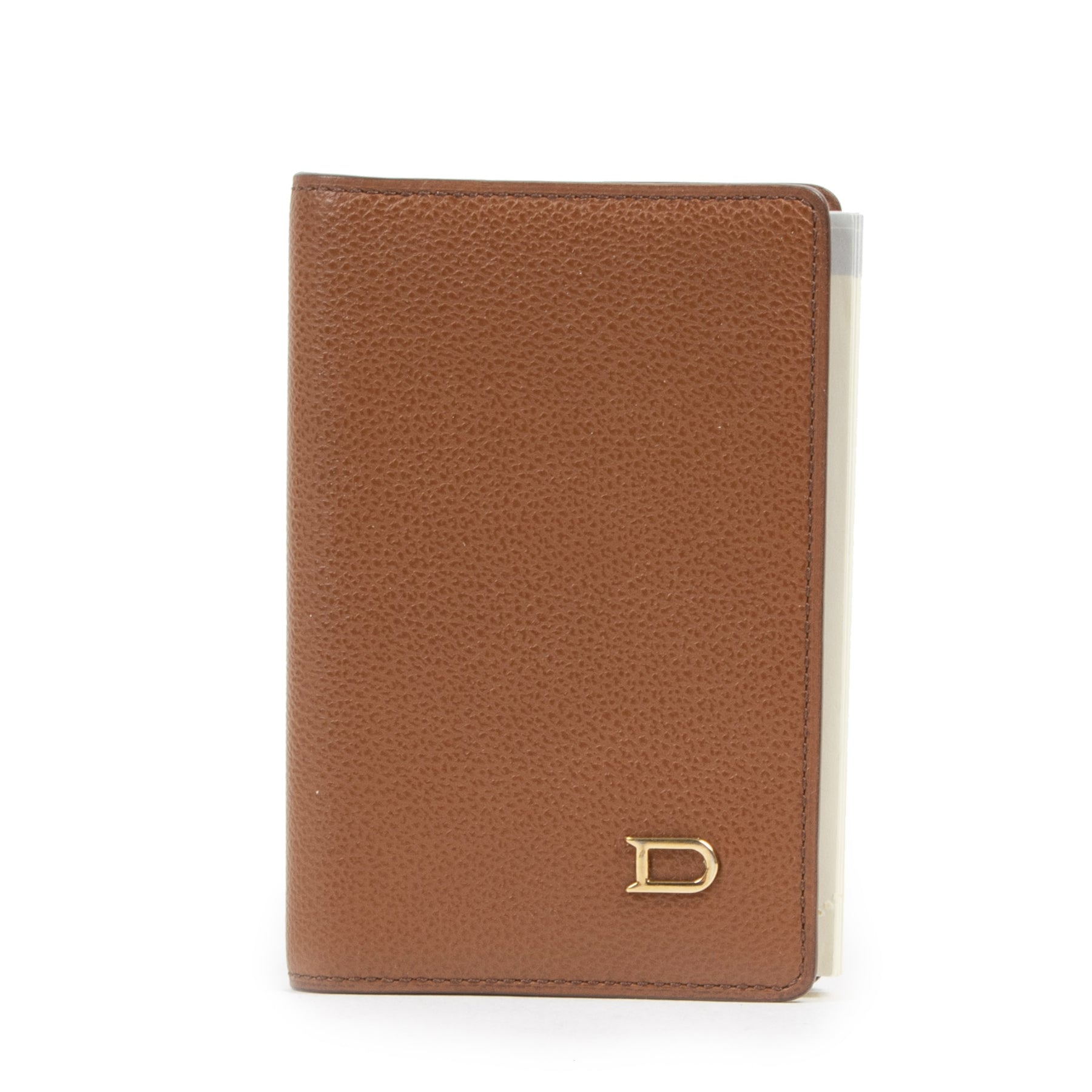 Authentic second-hand vintage Delvaux Brown Leather Agenda Holder buy online webshop LabelLOV