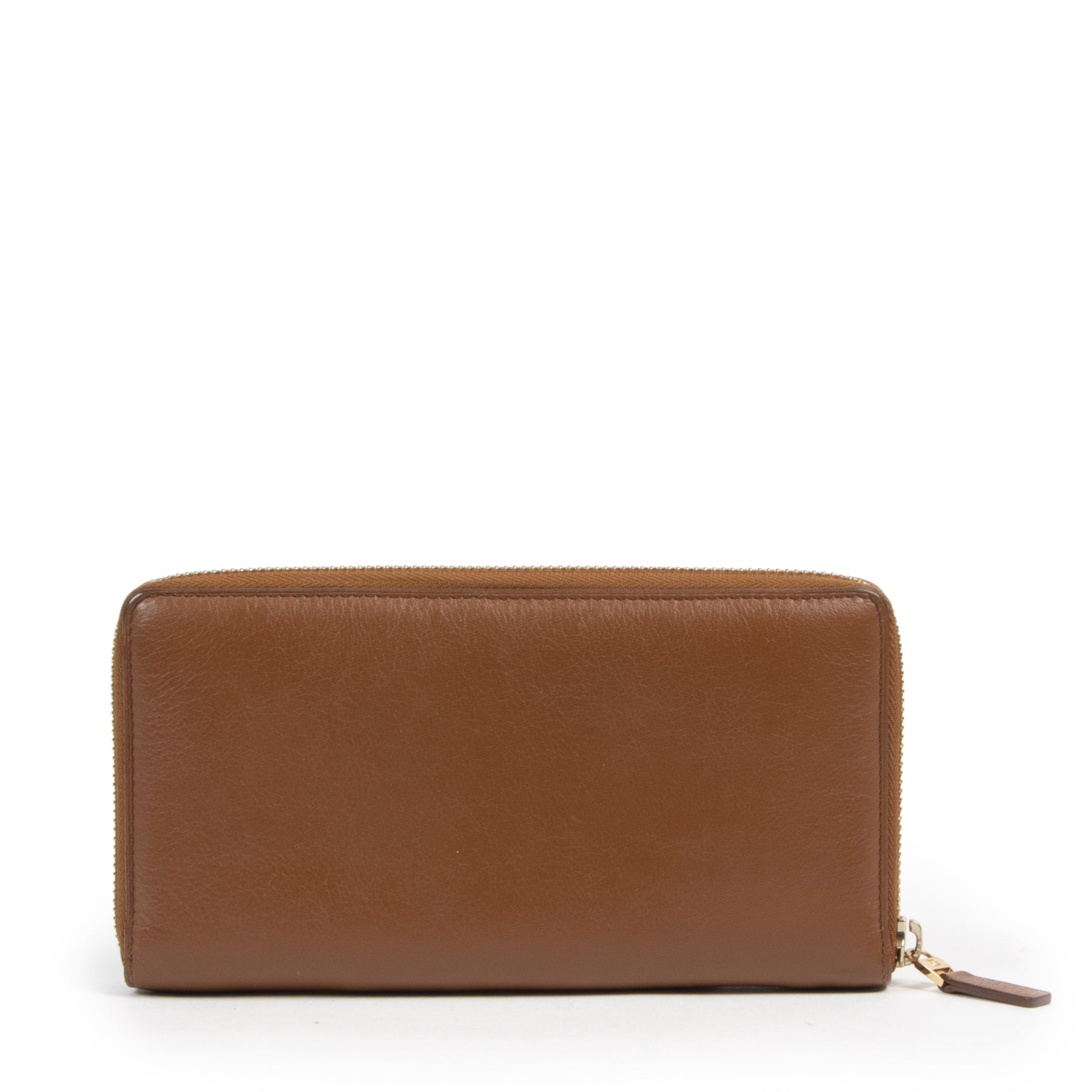 Authentic second-hand vintage Delvaux Cognac Leather Wallet buy online webshop LabelLOV