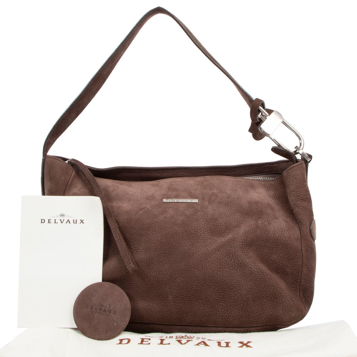 Delvaux Chicago Santiag Smoked Nubuck Shoulder Bag