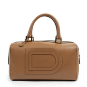 Authentic second-hand vintage Delvaux Cognac Louise Boston Bag buy online webshop LabelLOV