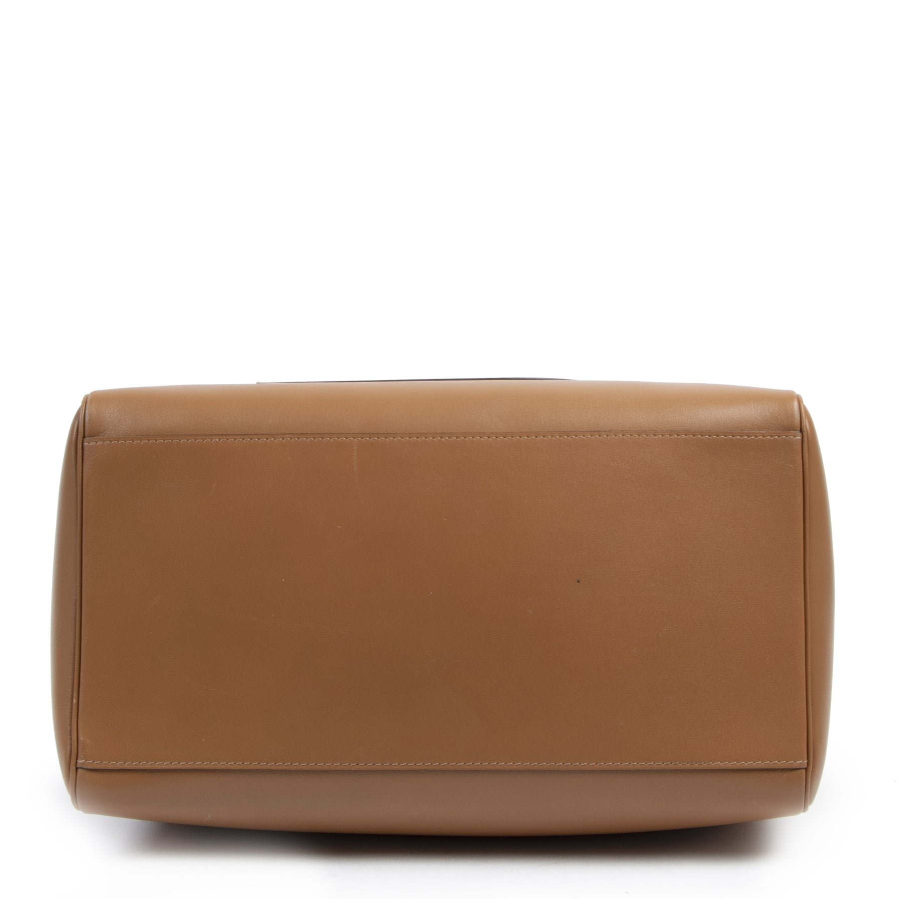 Authentic second-hand vintage Delvaux Cognac Louise Boston Bag buy online webshop LabelLOV