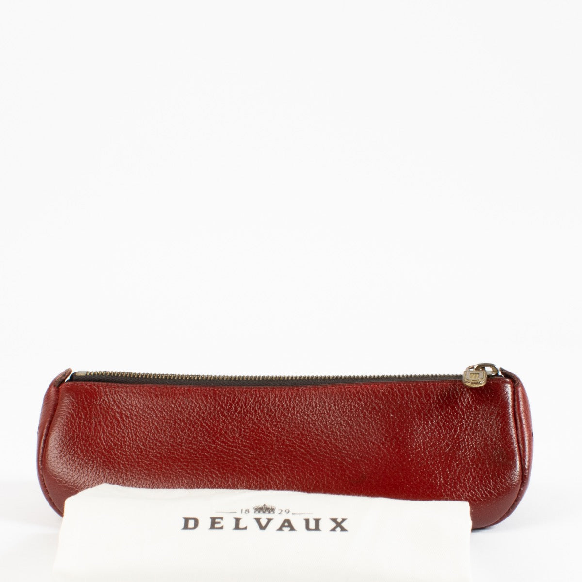 Shop 100% authentic second hand Delvaux Burgundy Pencil Case on Labellov.com