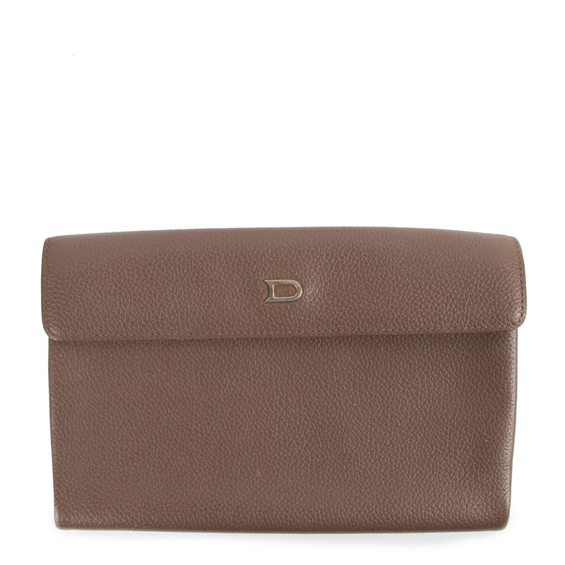 Delvaux Loto Taupe Leahter Wallet