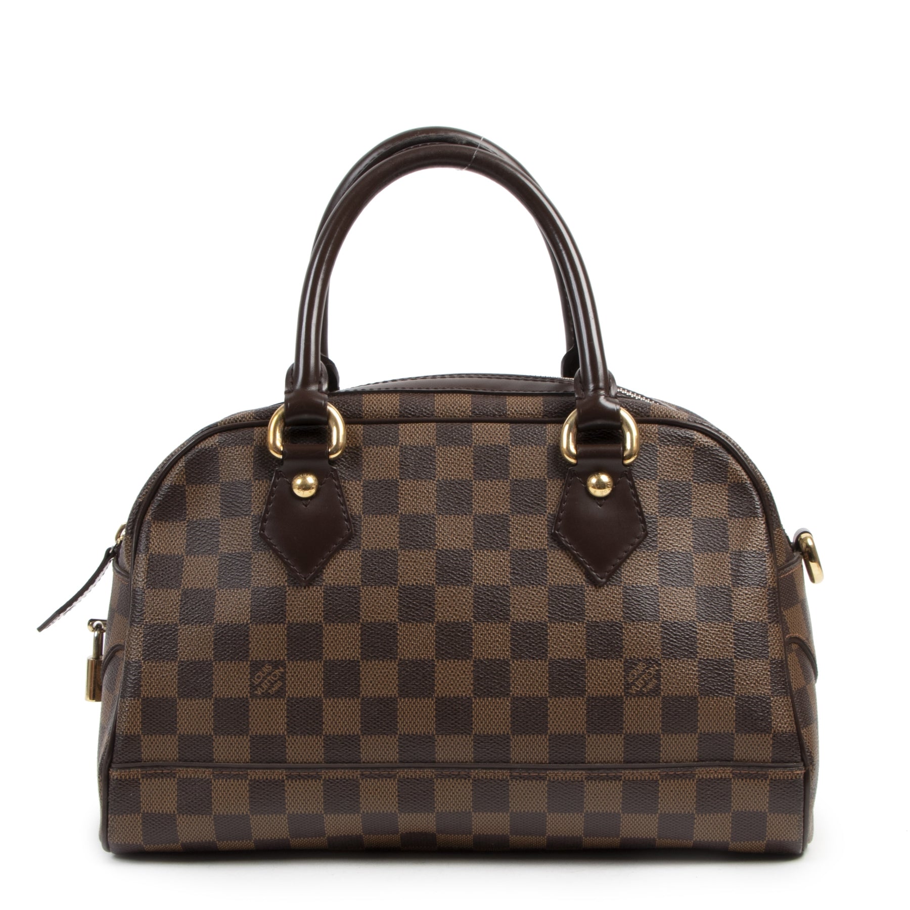 Authentic second-hand vintage Louis Vuitton Duomo Bowling Bag Ebene Damier buy online webshop LabelLOV