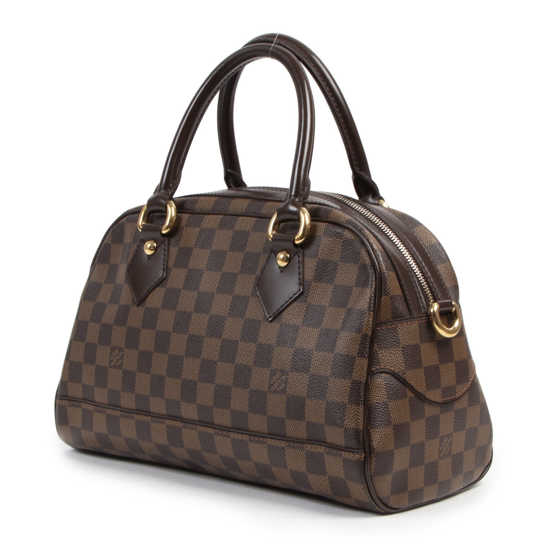 Authentic second-hand vintage Louis Vuitton Duomo Bowling Bag Ebene Damier buy online webshop LabelLOV