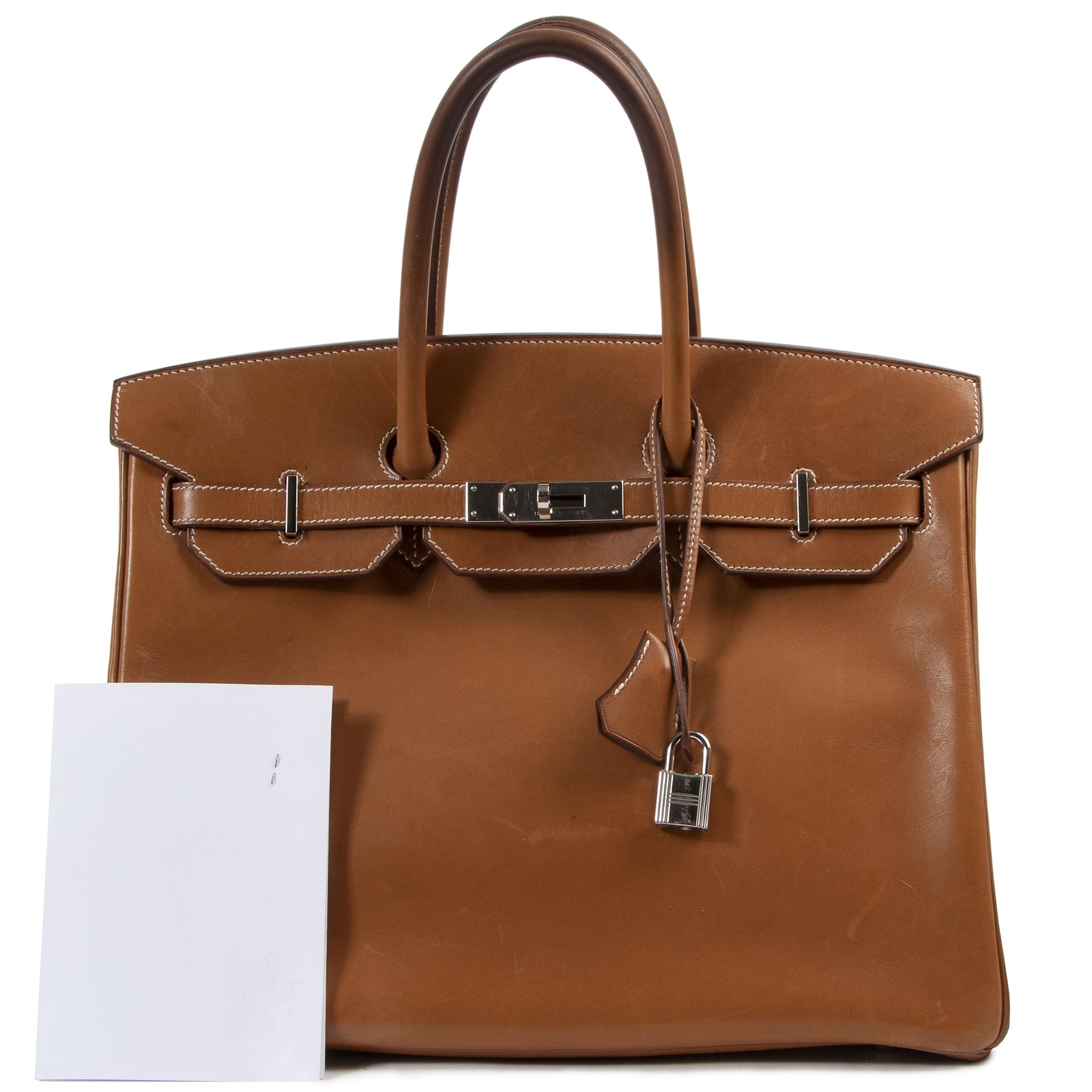 Hermès Birkin 35 Barenia Fauve PHW for the best price at Labellov secondhand luxury in Antwerp
