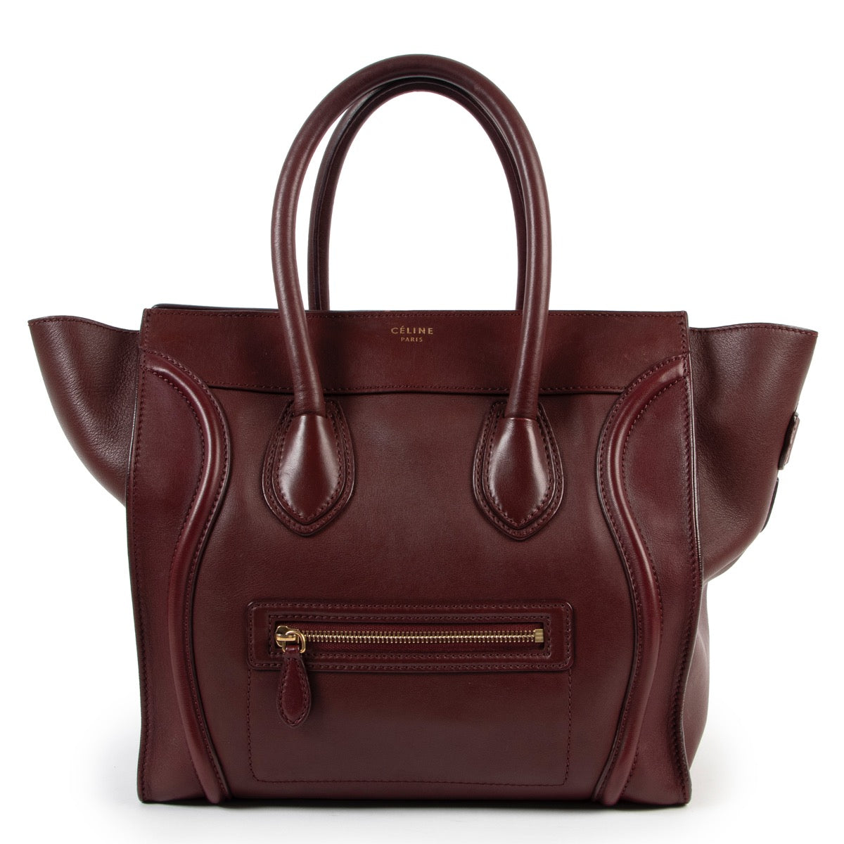 shop second hand authentic Celine Burgundy Mini Luggage Handbag at Labellov
