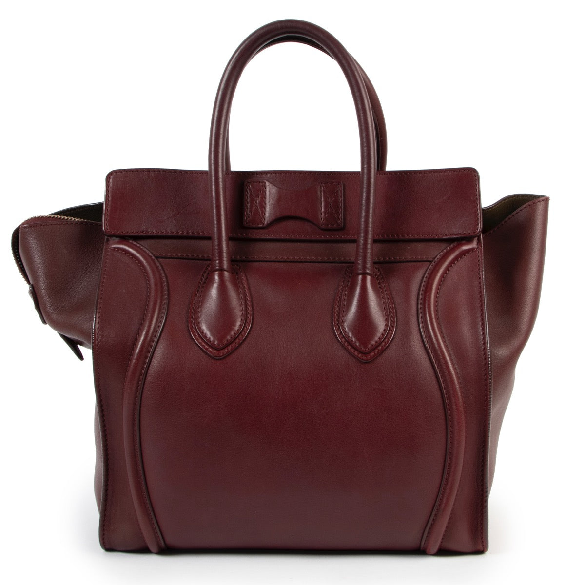 shop second hand authentic Celine Burgundy Mini Luggage Handbag at Labellov