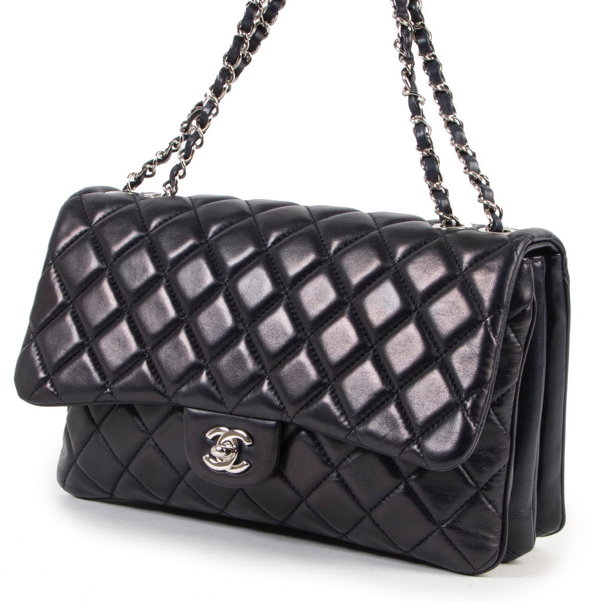 Chanel Dark Blue 3 Bag hard to find online 100% authentic