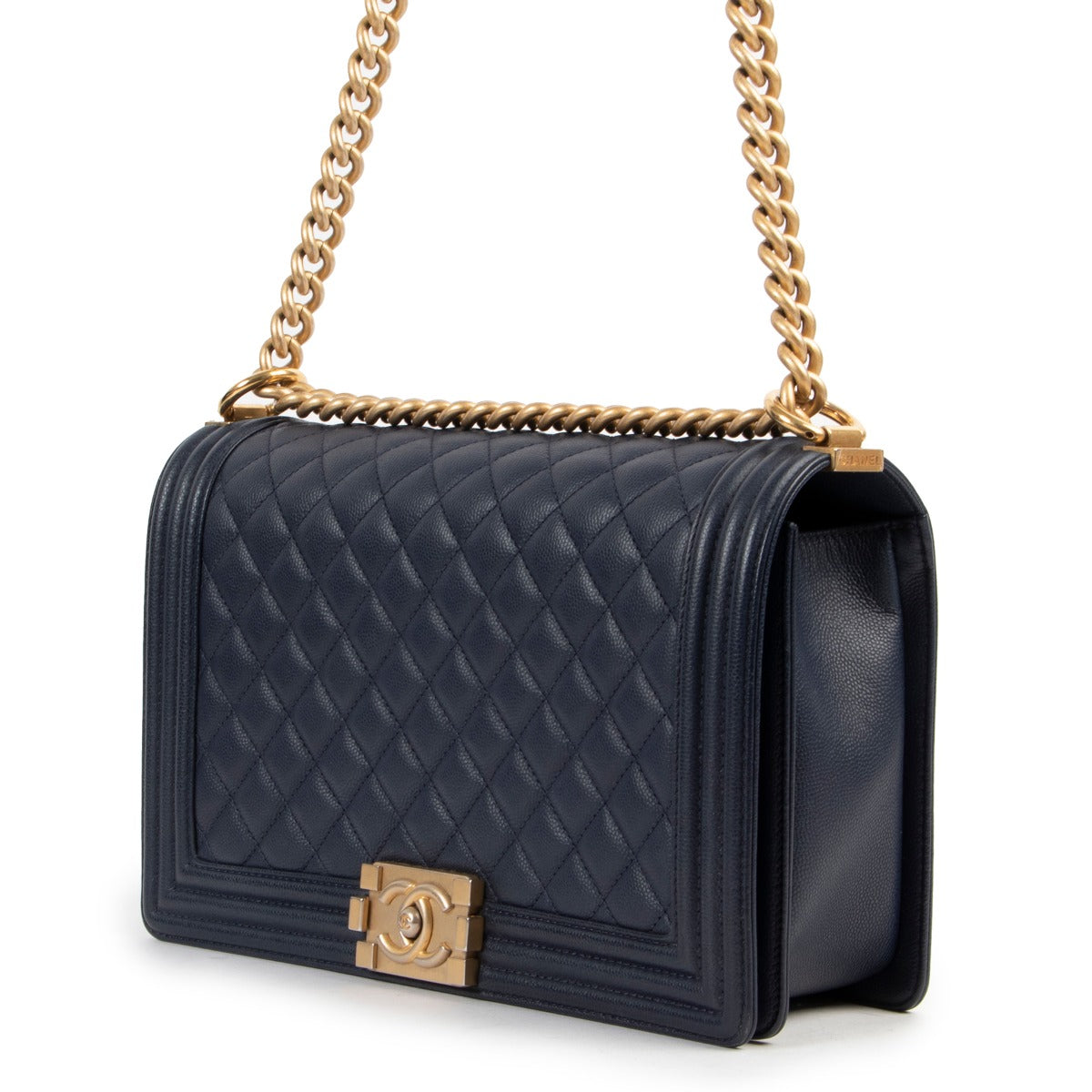 Chanel Medium Boy Blue Quilted Leather online or in store