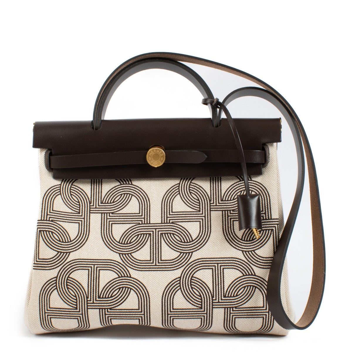 Hermès Herbag Zip 31 Circuit 24 Toile H Plume/Hunter GHW
