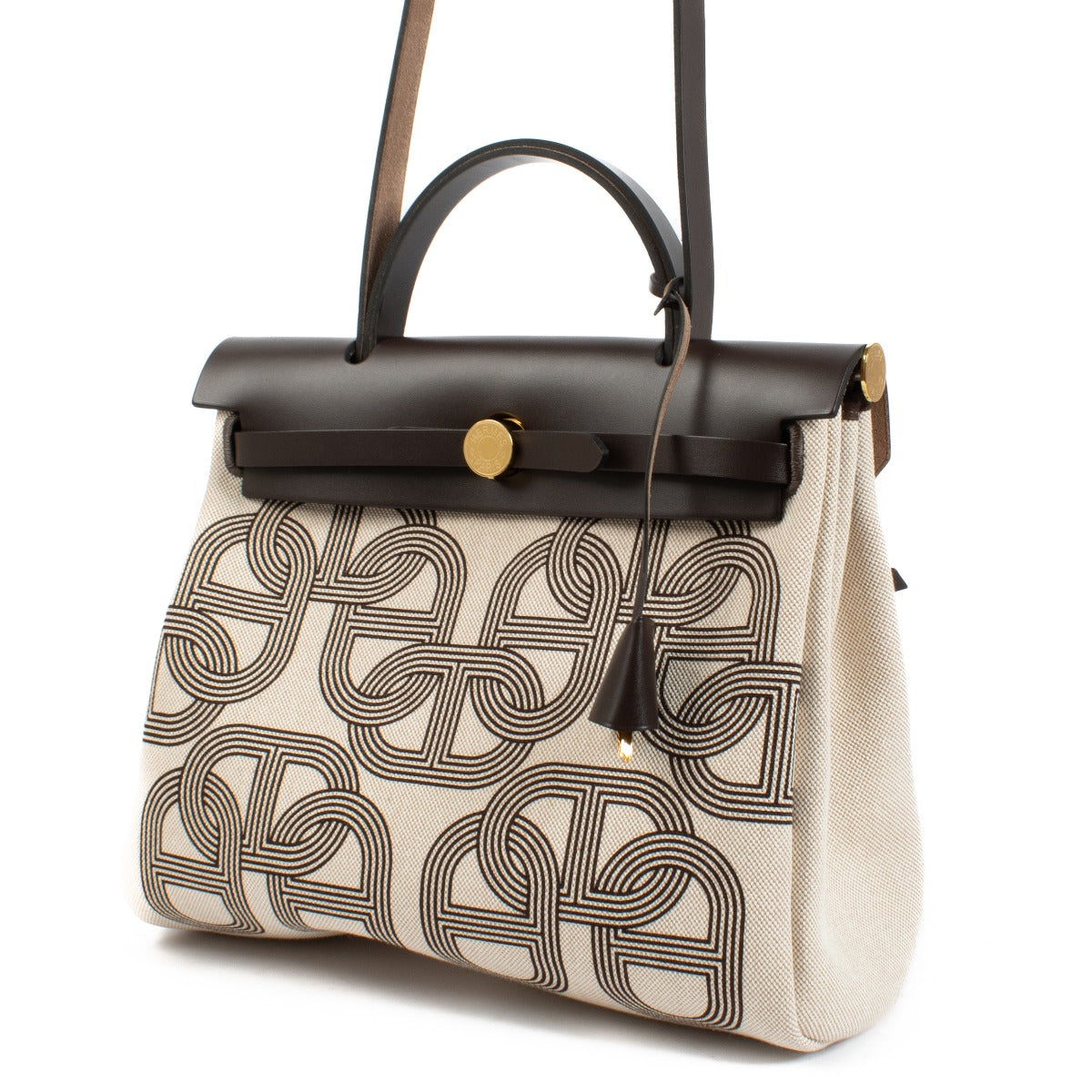 Hermès Herbag Zip 31 Circuit 24 Toile H Plume/Hunter GHW