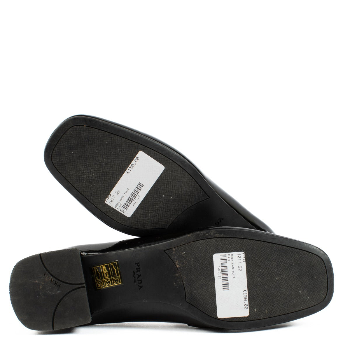 Mocassins Prada en cuir verni noir - Taille 37,5