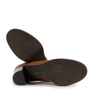 Original Salvatore Ferragamo Brown Leather Pumps in Size 37.5 now online for sale on Labellov Luxury site for 2nd hand designer shoes