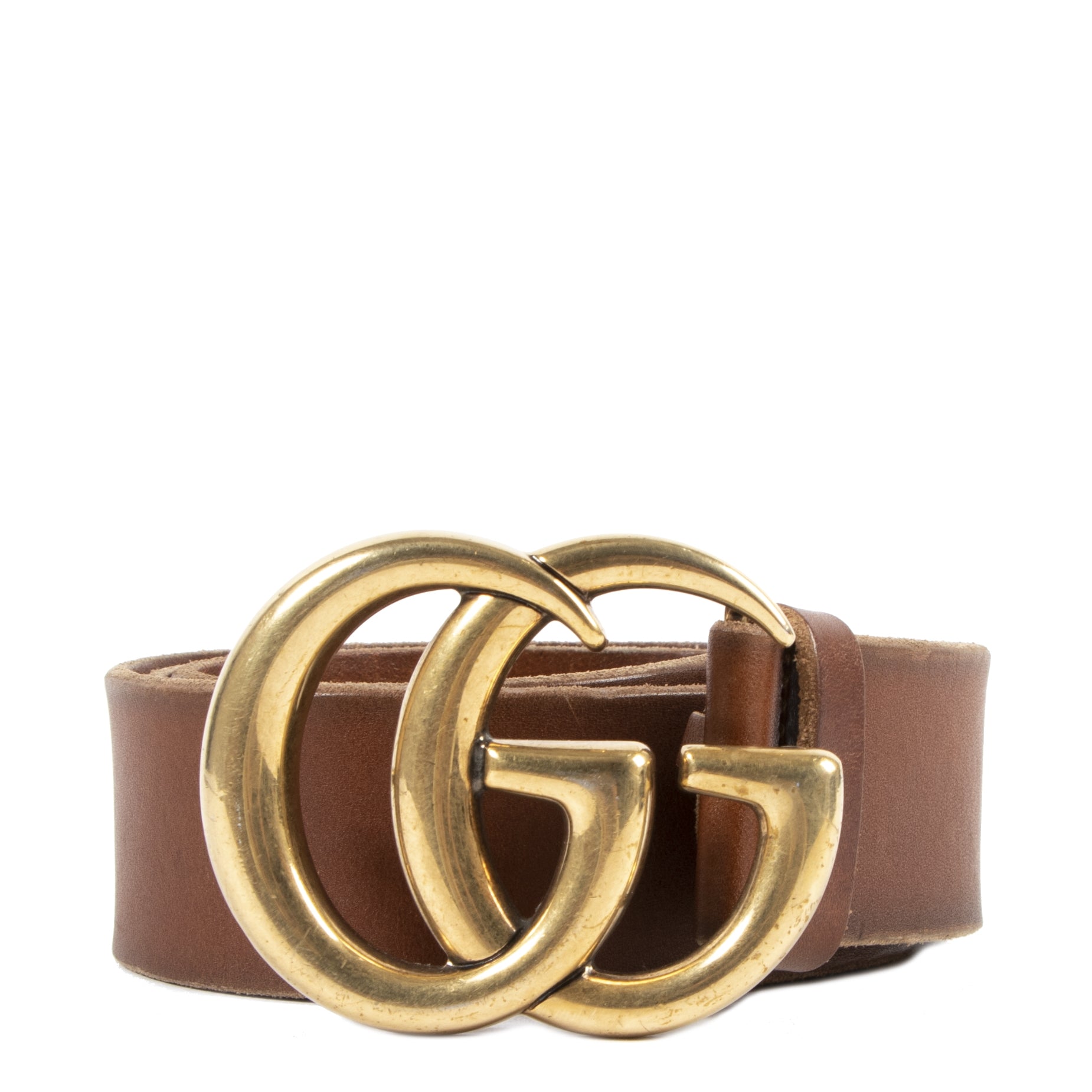 Gucci Double G Cognac Brown Leather Belt for the best price at Labellov