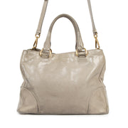 Prada Grey Shine Shopping Tote