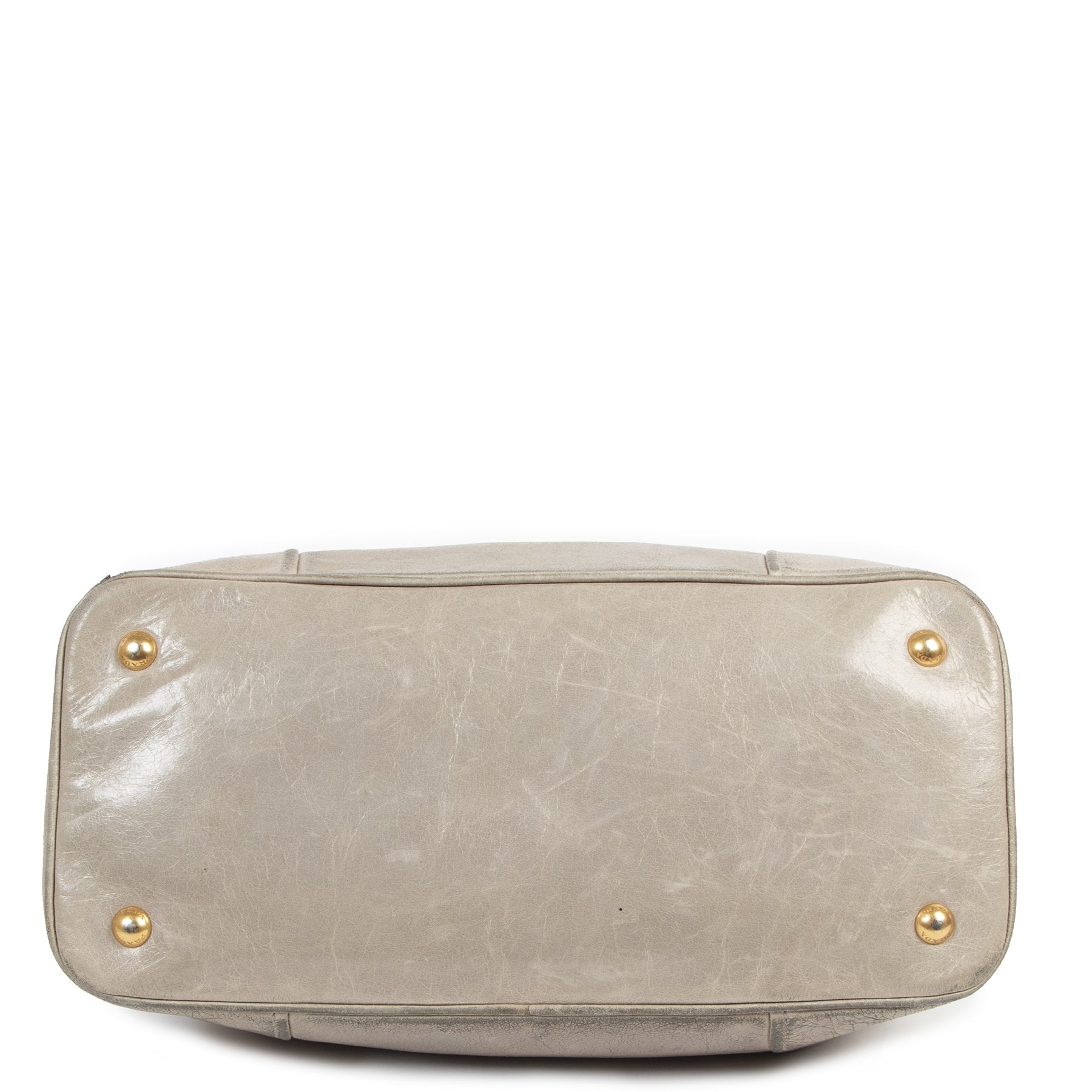 koop veilig online tegen de beste prijs Prada Grey Shine Shopping Tote