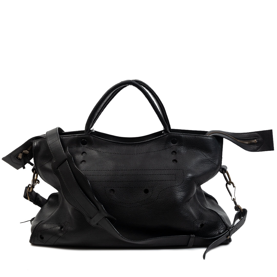 Authentieke Tweedehands Balenciaga Blackout AJ City Bag juiste prijs veilig online shoppen luxe merken webshop winkelen Antwerpen België mode fashion