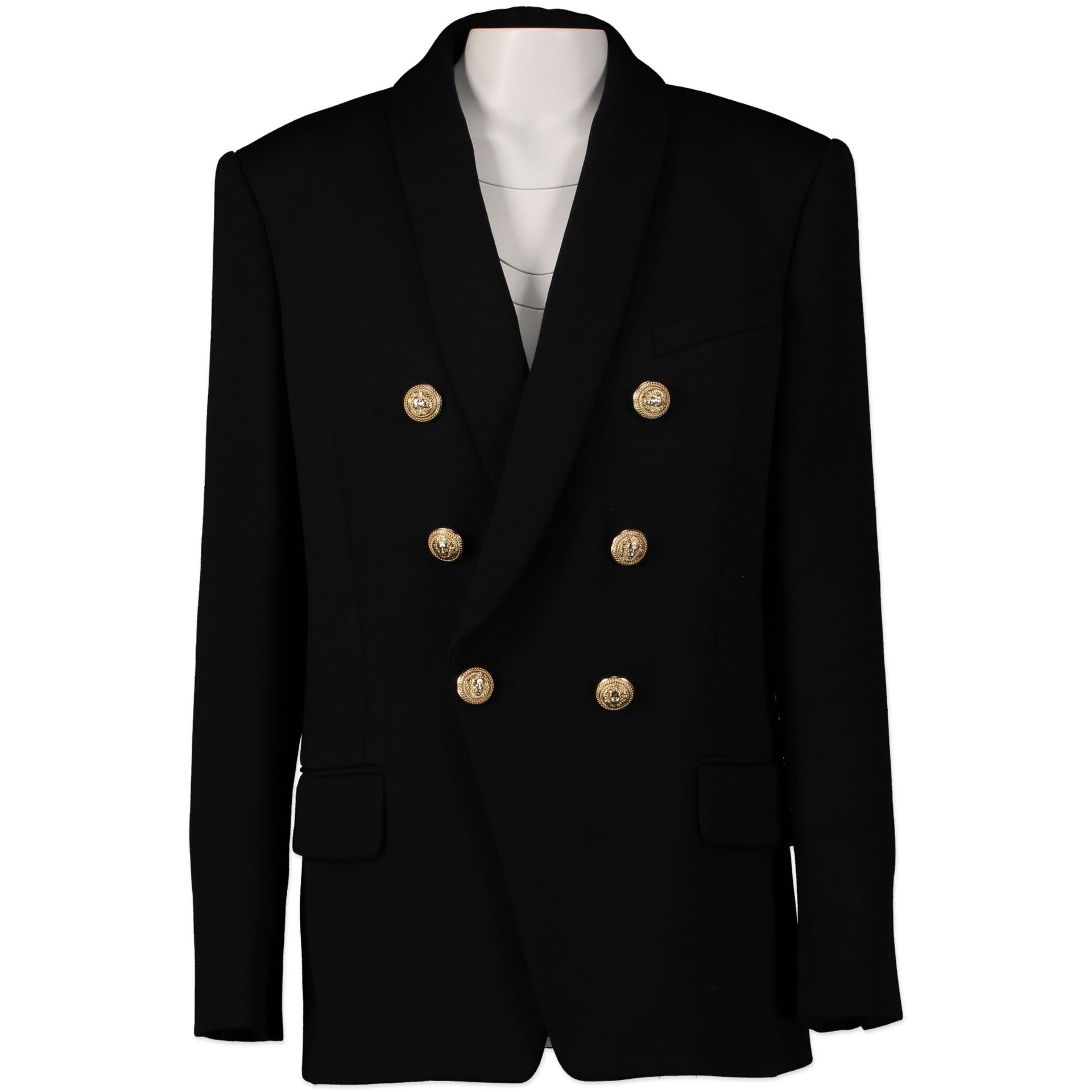 Balmain Black Double Breasted Blazer for the best price at Labellov secondhand luxury