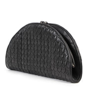 Authentic secondhand Bottega Veneta Black Intrecciato Leather Clutch designer bags fashion luxury vintage webshop safe secure online shopping