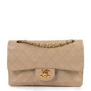 Shop authentic second hand designer luxury Chanel Vintage Beige Small Classic Flap Bag at Labellov