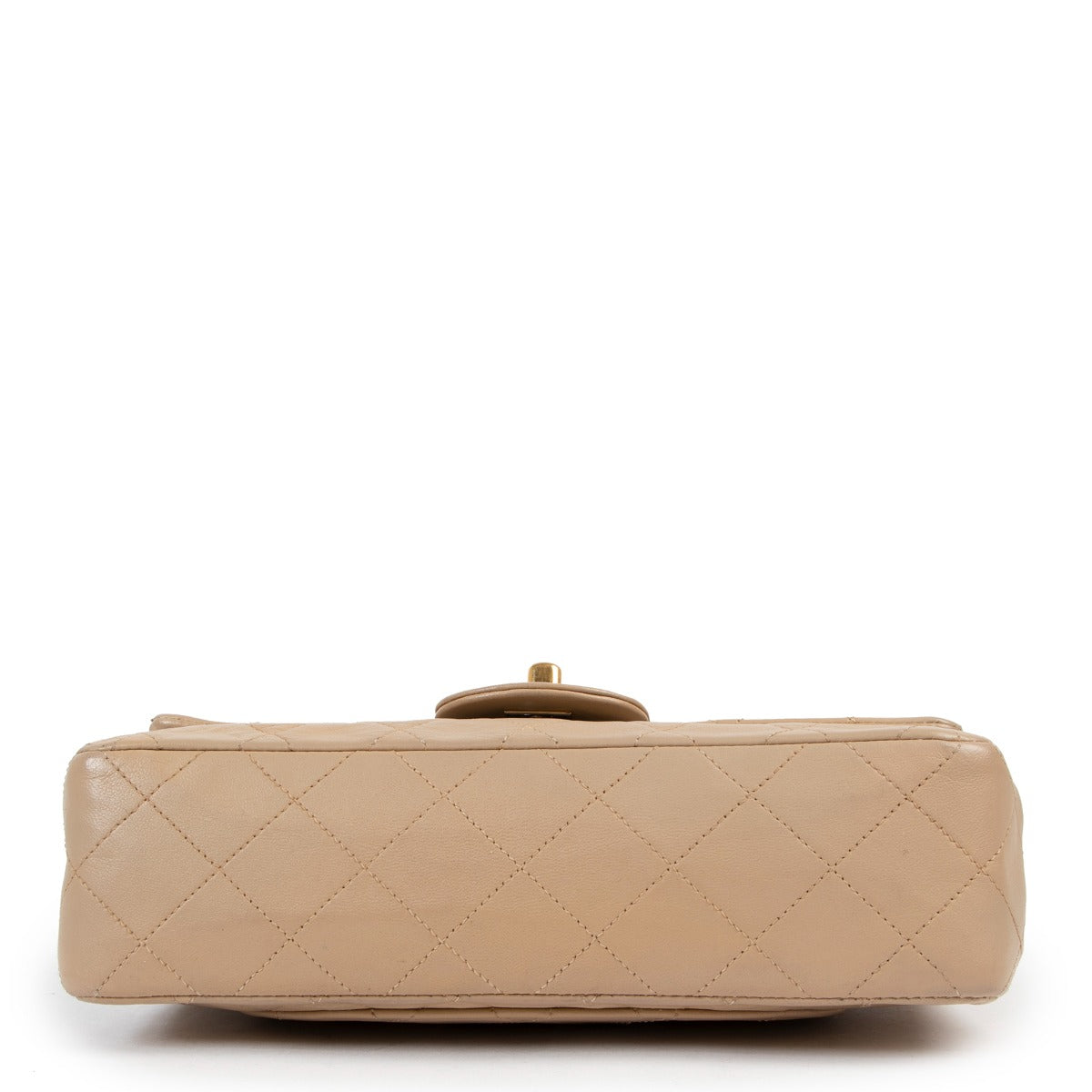 Shop authentic second hand designer luxury Chanel Vintage Beige Small Classic Flap Bag at Labellov