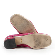 Gucci Sylvie GG Mid Heel Velvet Pumps