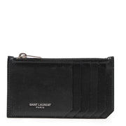 Authentieke Tweedehands Saint Laurent Black Logo Embossed Cardholder juiste prijs veilig online shoppen luxe merken webshop winkelen Antwerpen België mode fashion
